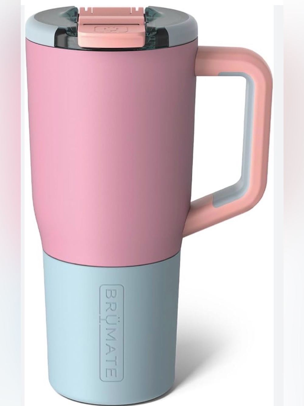 MÜV Two-Tone Insulated Travel Mug in Coral and Sage